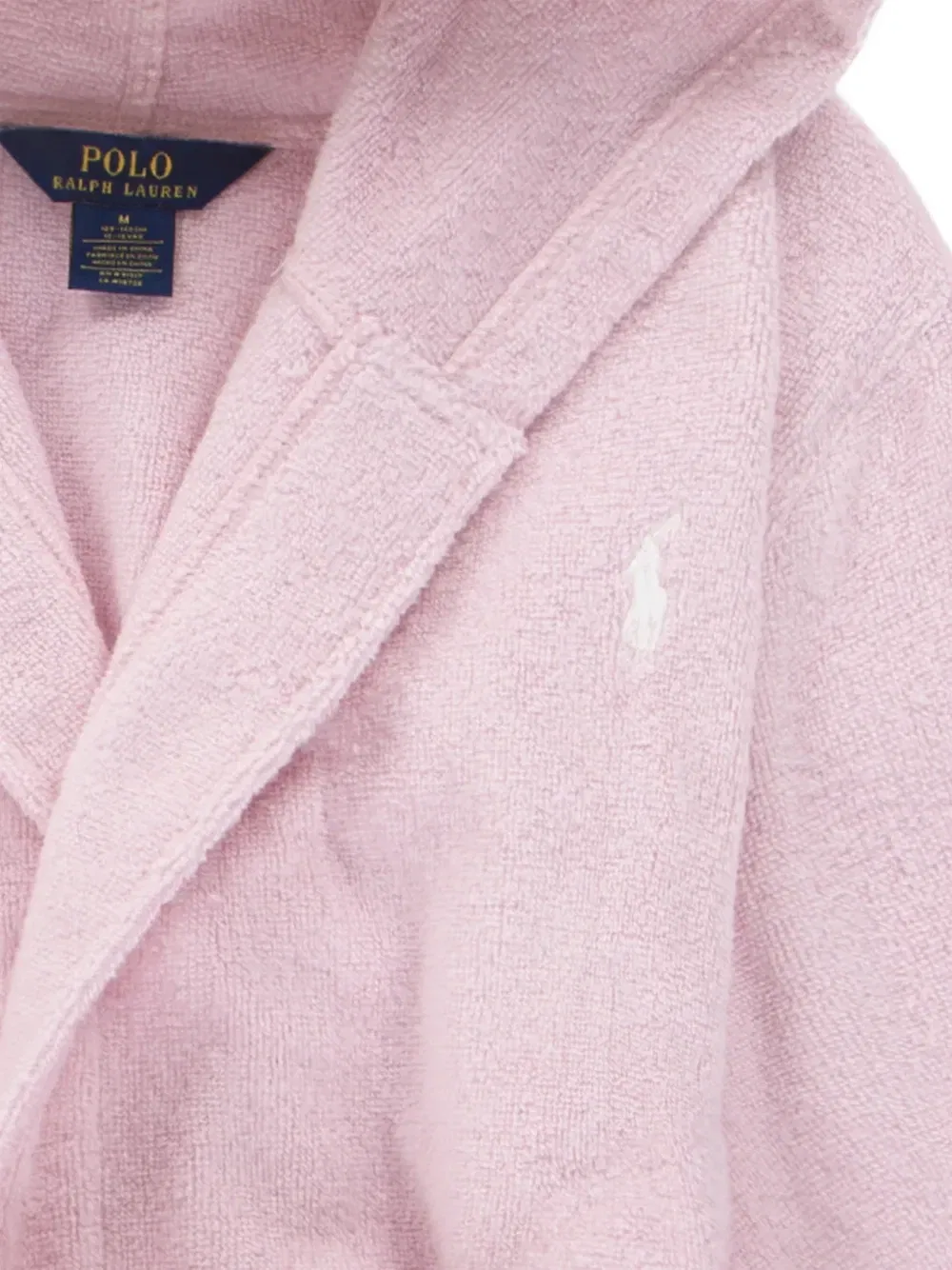 Халат с капюшоном Polo Ralph Lauren Kids, розовый — фото 3
