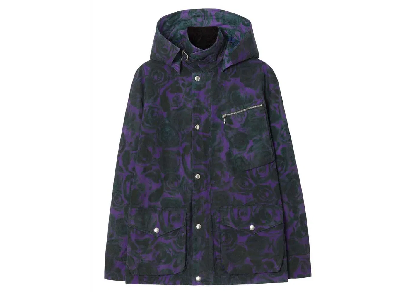 Мужская куртка с принтом Rose-Print Burberry, Purple/Black