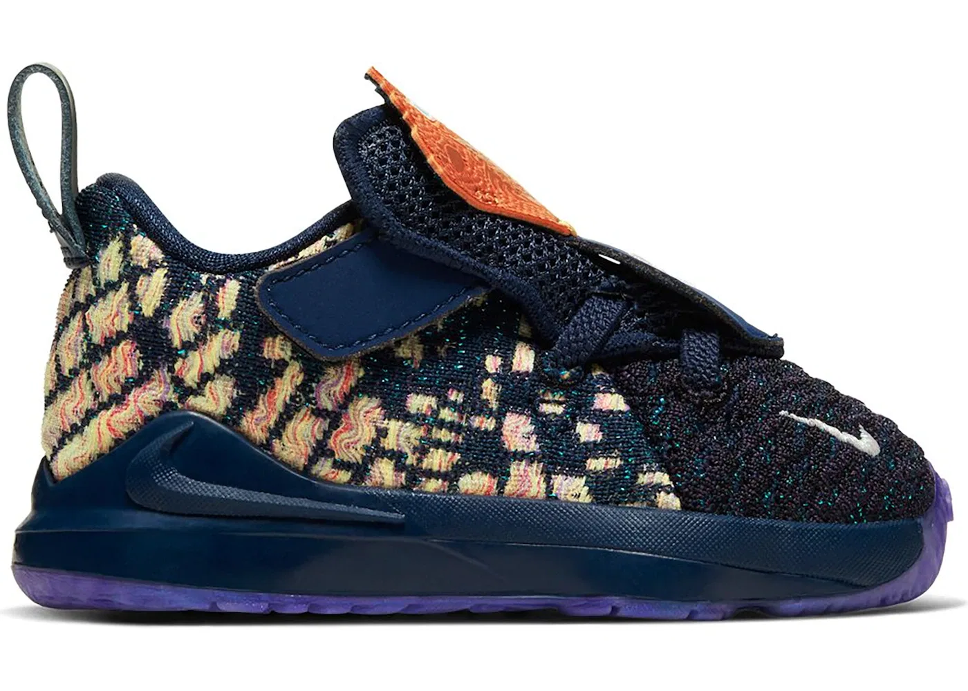 Детские кроссовки баскетбольные Nike LeBron 17, Navy Heather/Multi-Color-Black