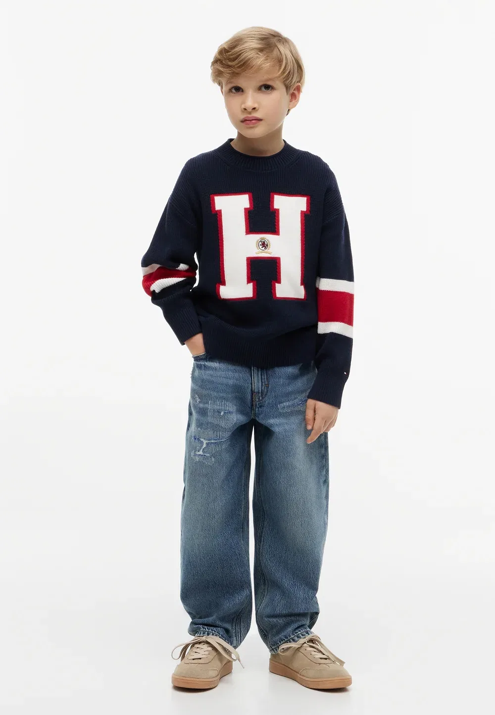 Джемпер с графическим рисунком, унисекс Tommy Hilfiger, Dark Night Navy — фото 2