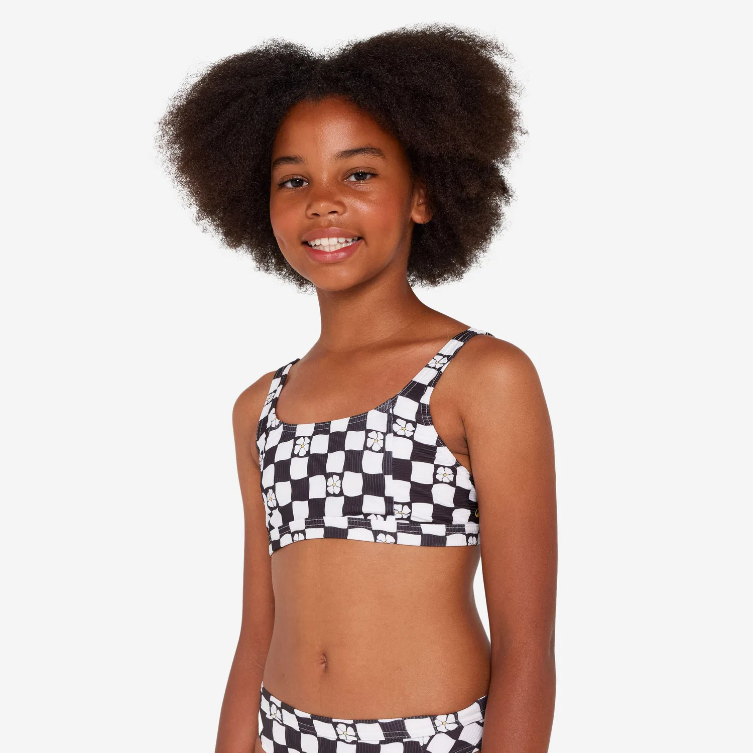 Детский топ-бюстье для девочек Bikini-Oberteil 500 Nora Decathlon, Schwarz