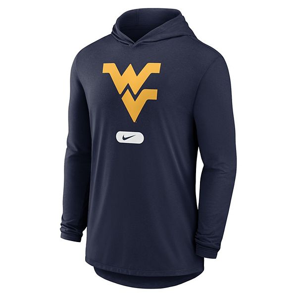 Мужская футболка с длинным рукавом и капюшоном West Virginia Mountaineers Nike — фото 3