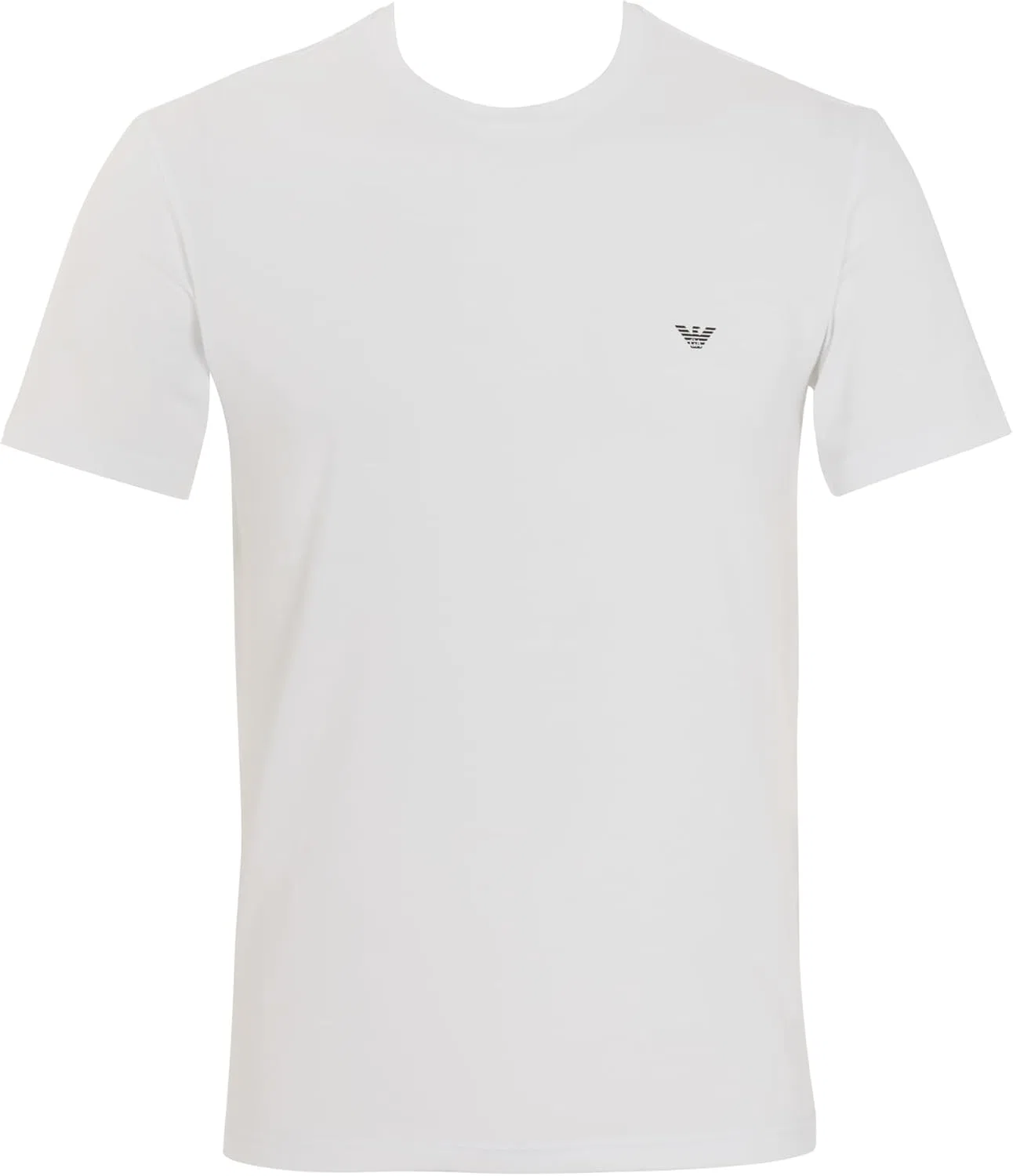 Мужская футболка с круглым вырезом Stretch Cotton Emporio Armani, White