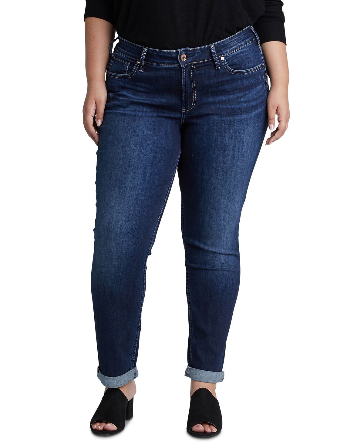 

Джинсы-бойфренды больших размеров Silver Jeans Co.