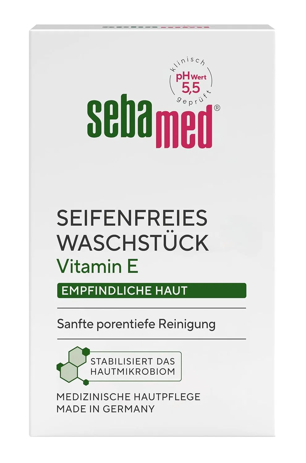 Твердое мыло без мыла SEBAMED, 100 г, Зеленый