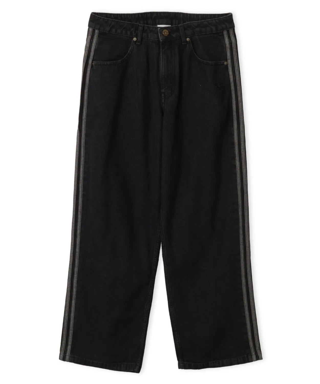 Мужские джинсы с принтом SST Denim Track Pants Adidas, Black — фото 3