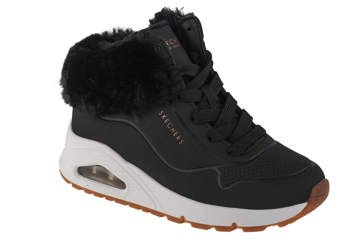 Детские зимние ботинки для девочек с принтом Uno Fall Air Skechers, Schwarz