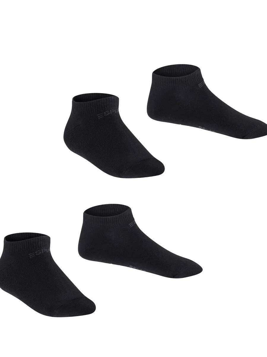 Носки ESPRIT 'Foot Logo 2-Pack' черного цвета