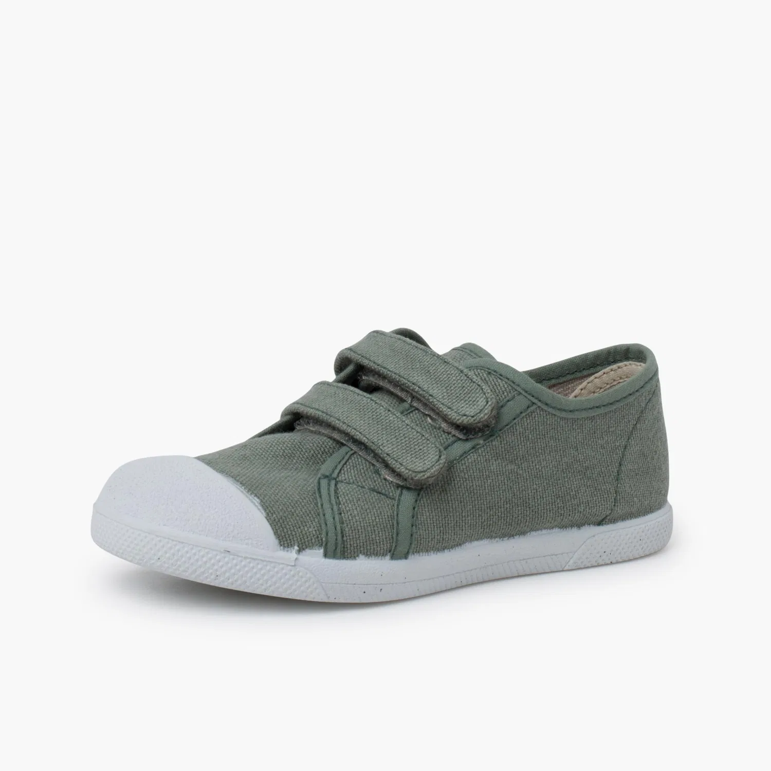Детские кеды из эко-канваса с застежкой Pisamonas Pisamonas Morbide Sneakers Eco Canvas Chiusura A Strappo, Green — фото 2
