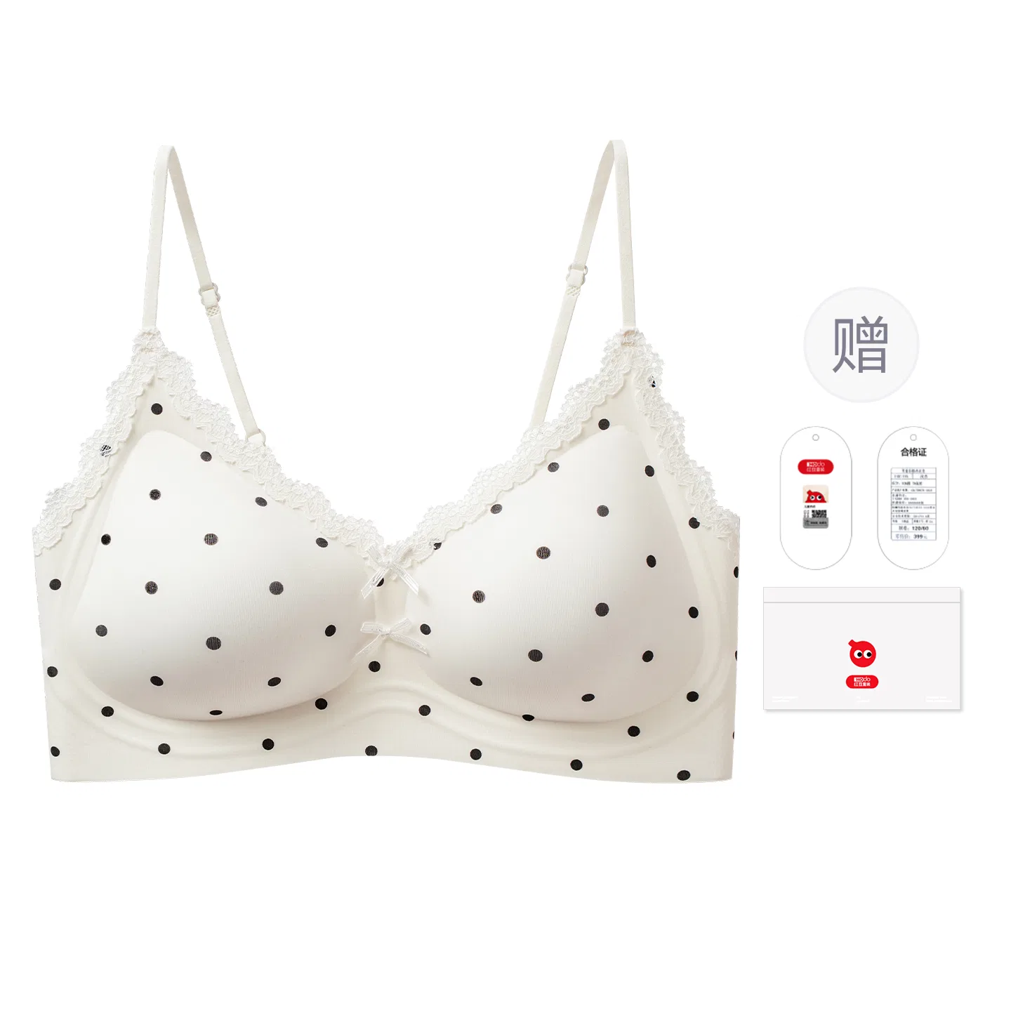 Детский бюстгальтер для девочек с принтом Red bean Hodo Sweet Floral Print Seamless, Цвет: Pink+Red — фото 4