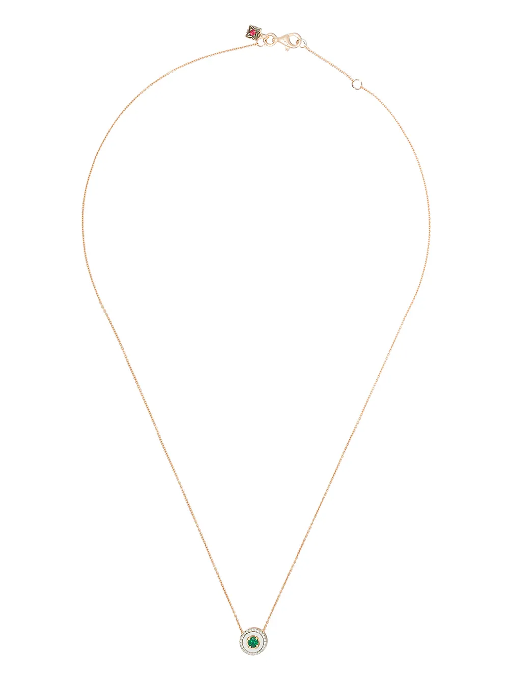 

Золотое колье Mina с бриллиантами и изумрудами Selim Mouzannar, розовый