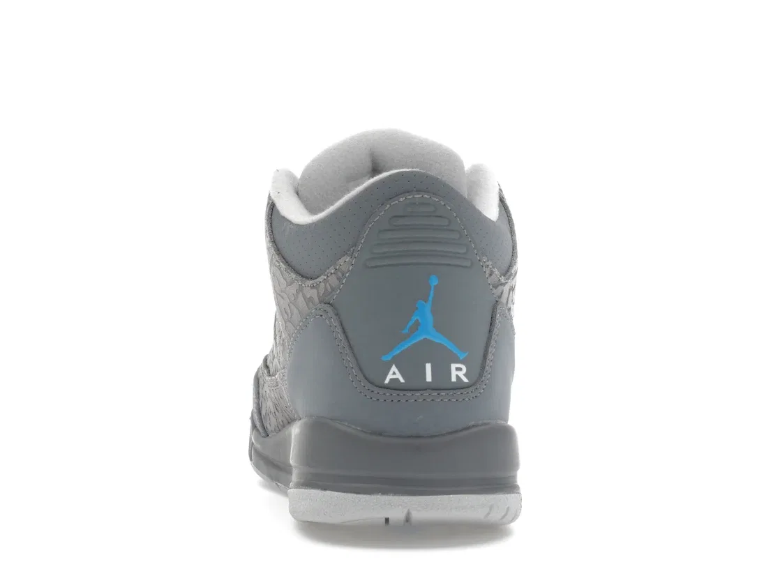 Детские кроссовки Lifestyle с принтом Jordan 3 Retro Flip Jordan, Cool Grey/Blue Glow-Neutral Grey — фото 4