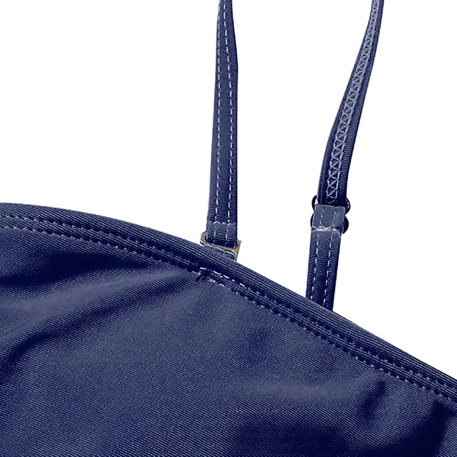 Женский танкини без бретелек с утягивающим эффектом Navy — фото 4