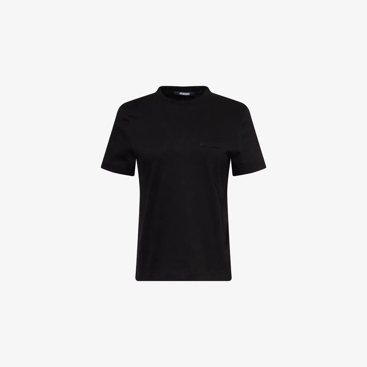 Футболка с логотипом из грогрена, хлопковая трикотажная футболка Jacquemus, черный