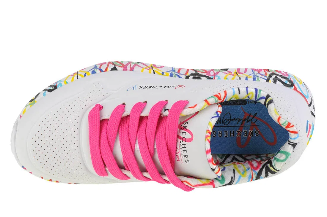 Детские кроссовки для девочек с воздушной пеной Uno Lite Skechers, Weiss Rosa — фото 3