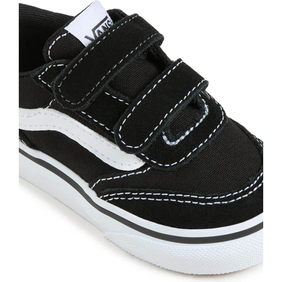 Кроссовки детские с верхом из кожи и сетки Brooklyn LS V Vans, Черный — фото 3