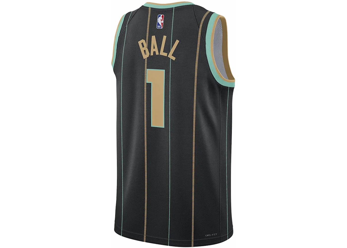 Мужская джерси с принтом NBA Charlotte Hornets Lamelo Ball Nike, Black — фото 2