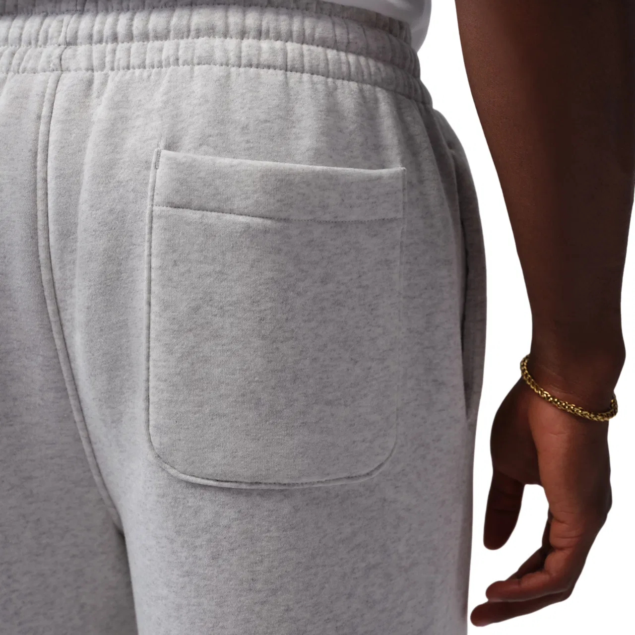 Мужские спортивные штаны из флиса с открытым низом Jordan Brooklyn Fleece Open Hem Pant, Jordan, Gray — фото 4