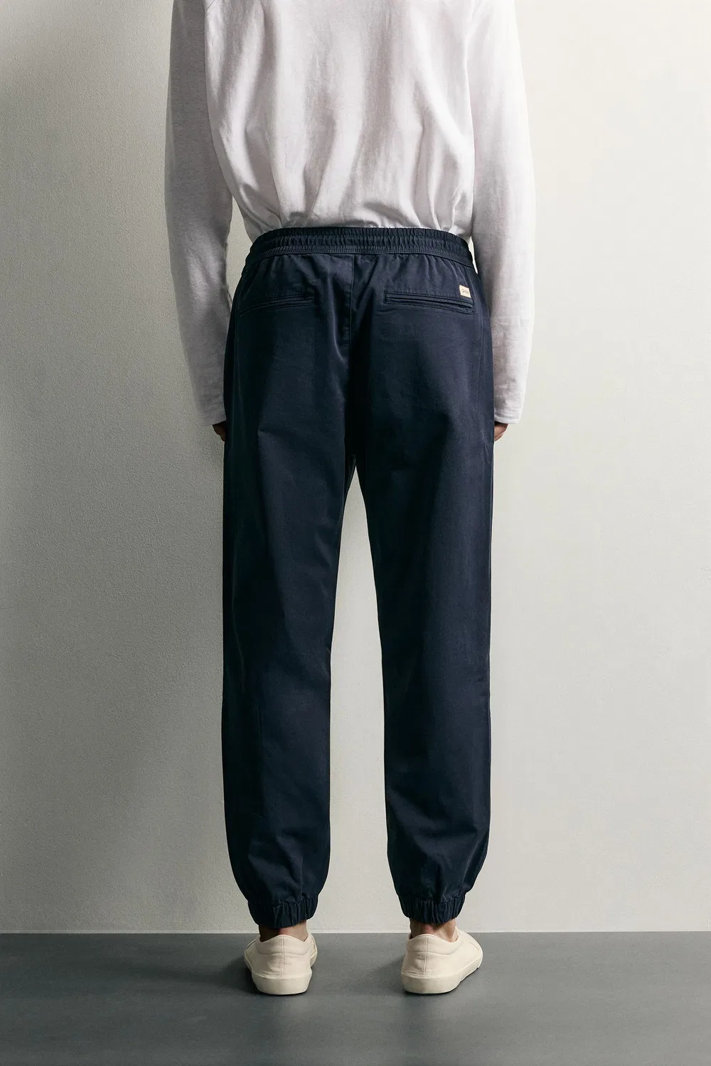 Узкие спортивные брюки с завышенной талией ZARA, Navy blue — фото 3
