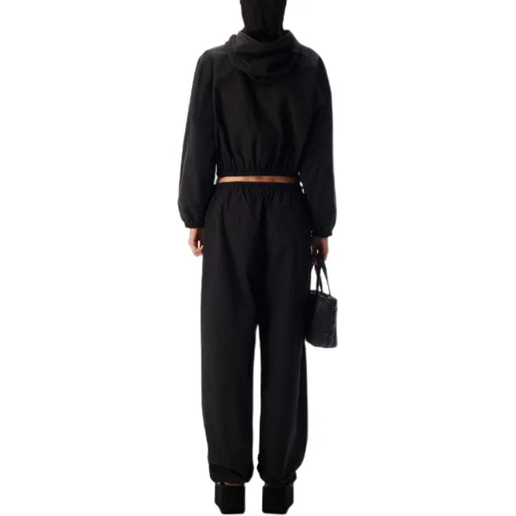 Женские штаны из футера Alexander Wang, Black — фото 4