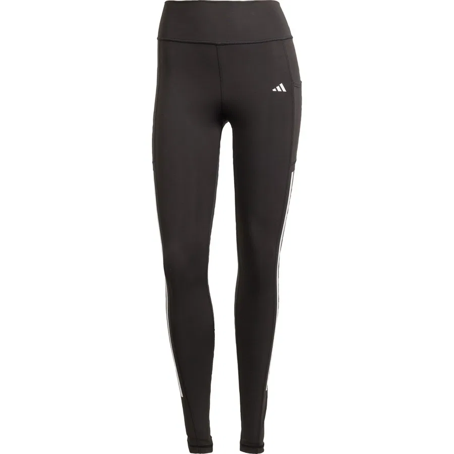 Леггинсы спортивные с высокой посадкой Optimé 3-Stripes Full-Length adidas, Черный — фото 3