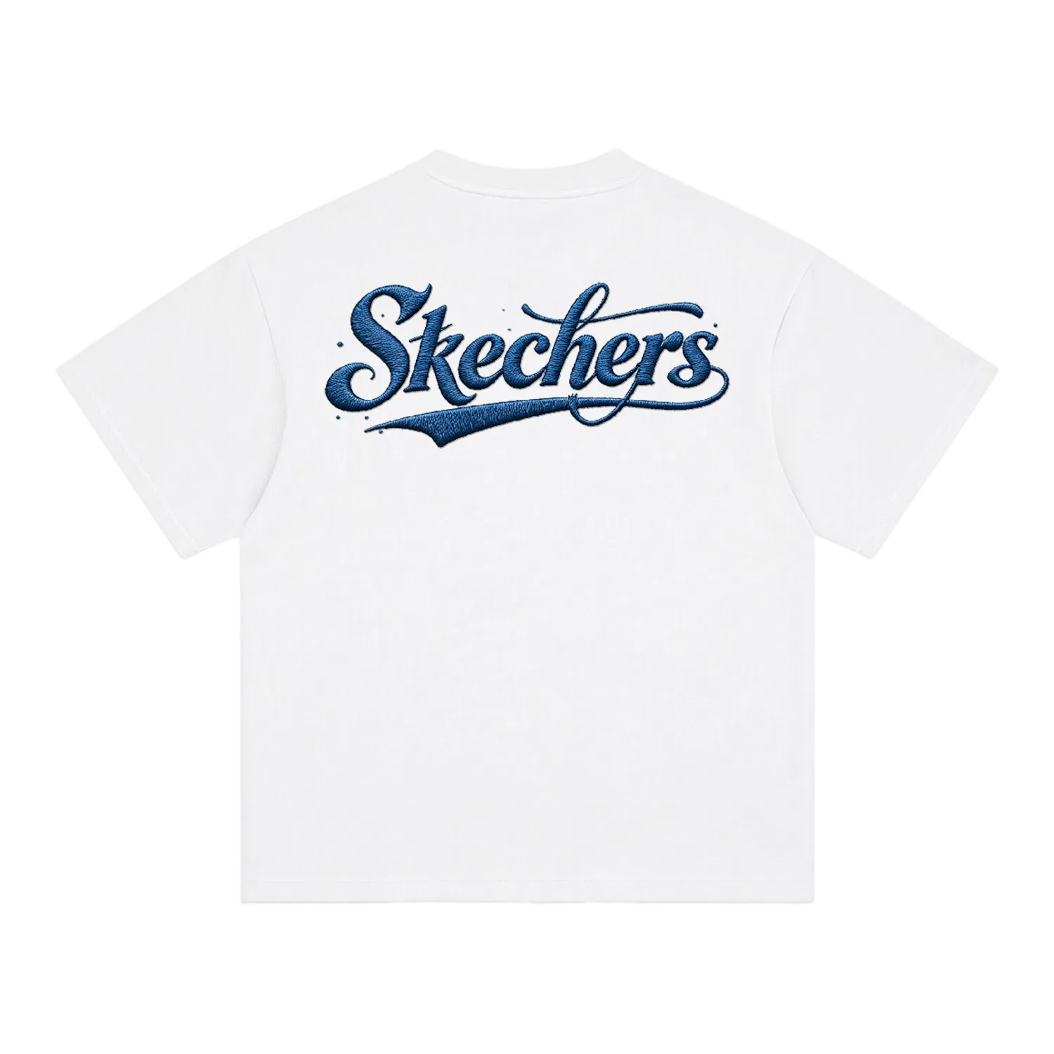 Футболка с круглым вырезом, с принтом, Skechers, White Blue
