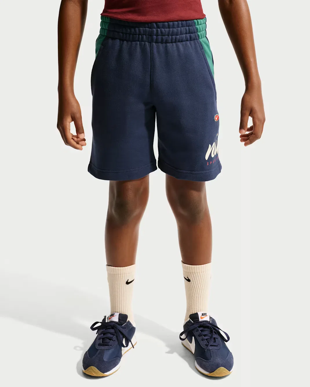Детские шорты из французской махровой ткани Nike Sportswear Club, Midnight Navy — фото 2