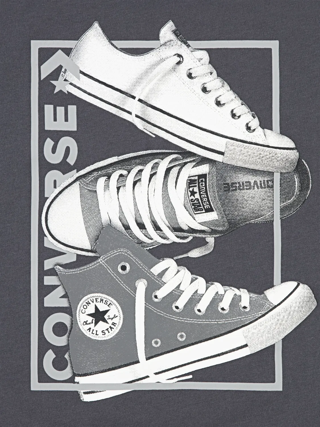 Футболка с коротким рукавом Converse Kids, серый — фото 4