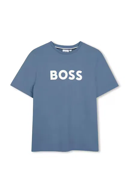 Футболка с принтом детская BOSS, фиолетовый