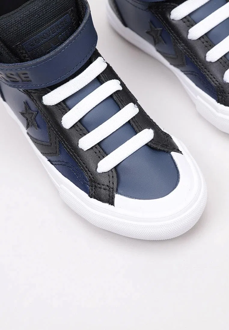 Детские кроссовки для мальчиков высокие кожаные Pro Blaze Strap Sport Remastered Converse, Navy Black White — фото 4