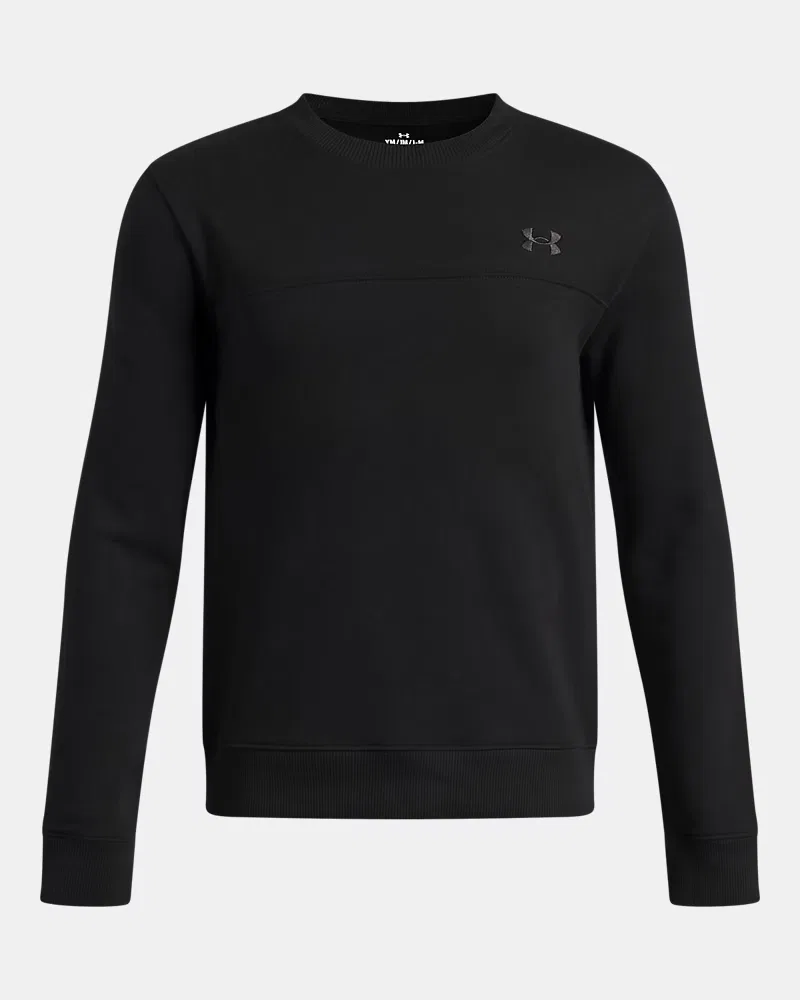 Свитшот легкий из футера с начесом для мальчиков Rival Lightweight UnderArmour, Ultimate Black/Black