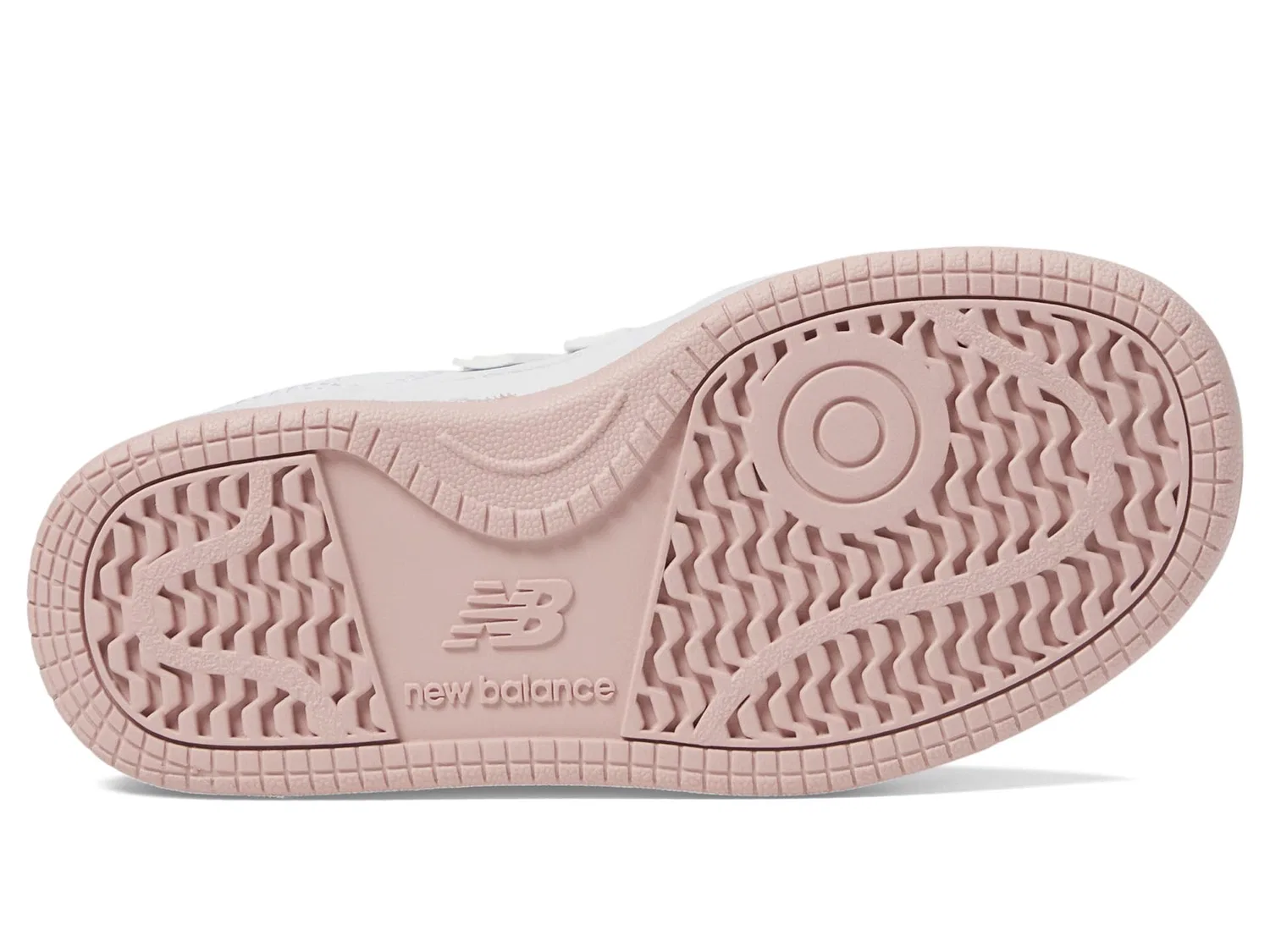 Детские кроссовки для мальчиков с кожаным верхом 480 Cm New Balance, White Pink — фото 4