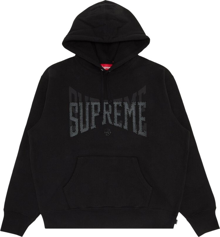 

Толстовка Supreme Rhinestone Shadow Hooded Sweatshirt 'Black', черный