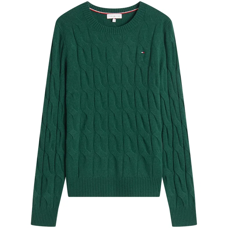 Женский свитер с круглым вырезом Tommy Hilfiger, Ecru Z00 — фото 4