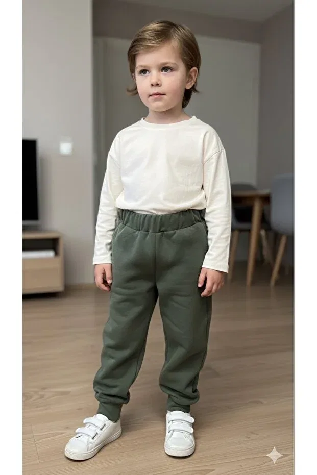 Детские спортивные штаны для девочек с манжетами Babydia, Khaki