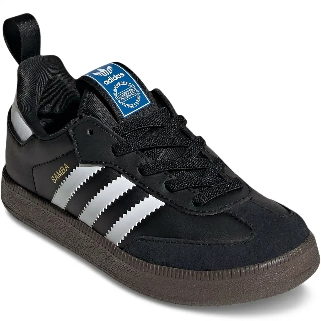 Кроссовки для скейтбординга Samba, Adidas Originals, Black White — фото 4