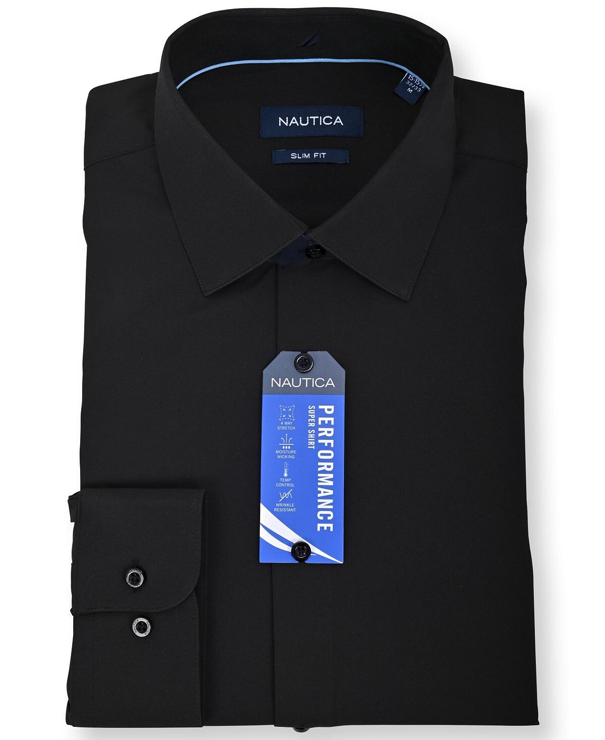 

Мужская классическая рубашка slim fit supershirt Nautica, черный