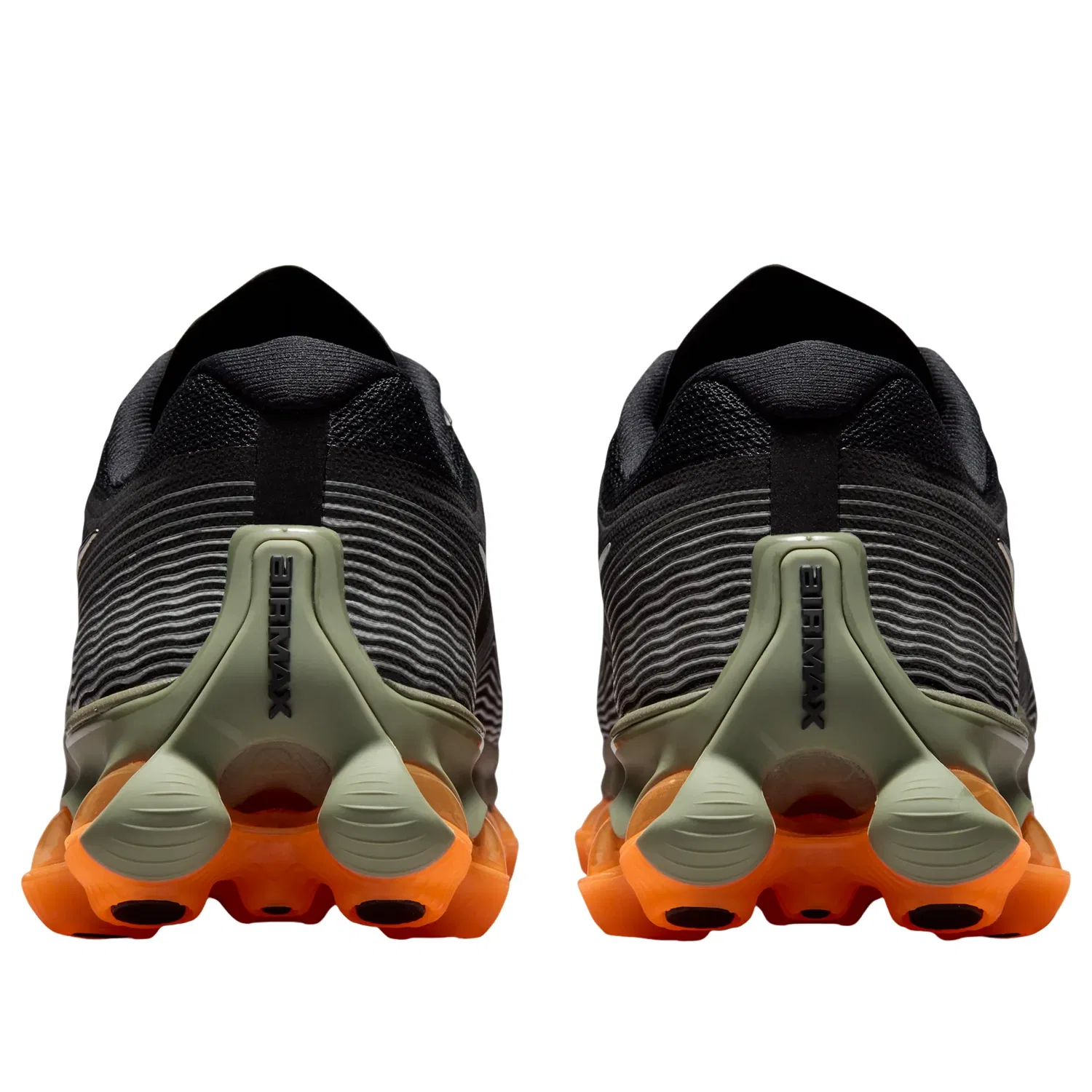 Детские кроссовки с синтетическим верхом Air Liquid Max 'Black Light Army' Nike, Black/Light Army/Pure Platinum/Metallic Silver — фото 4