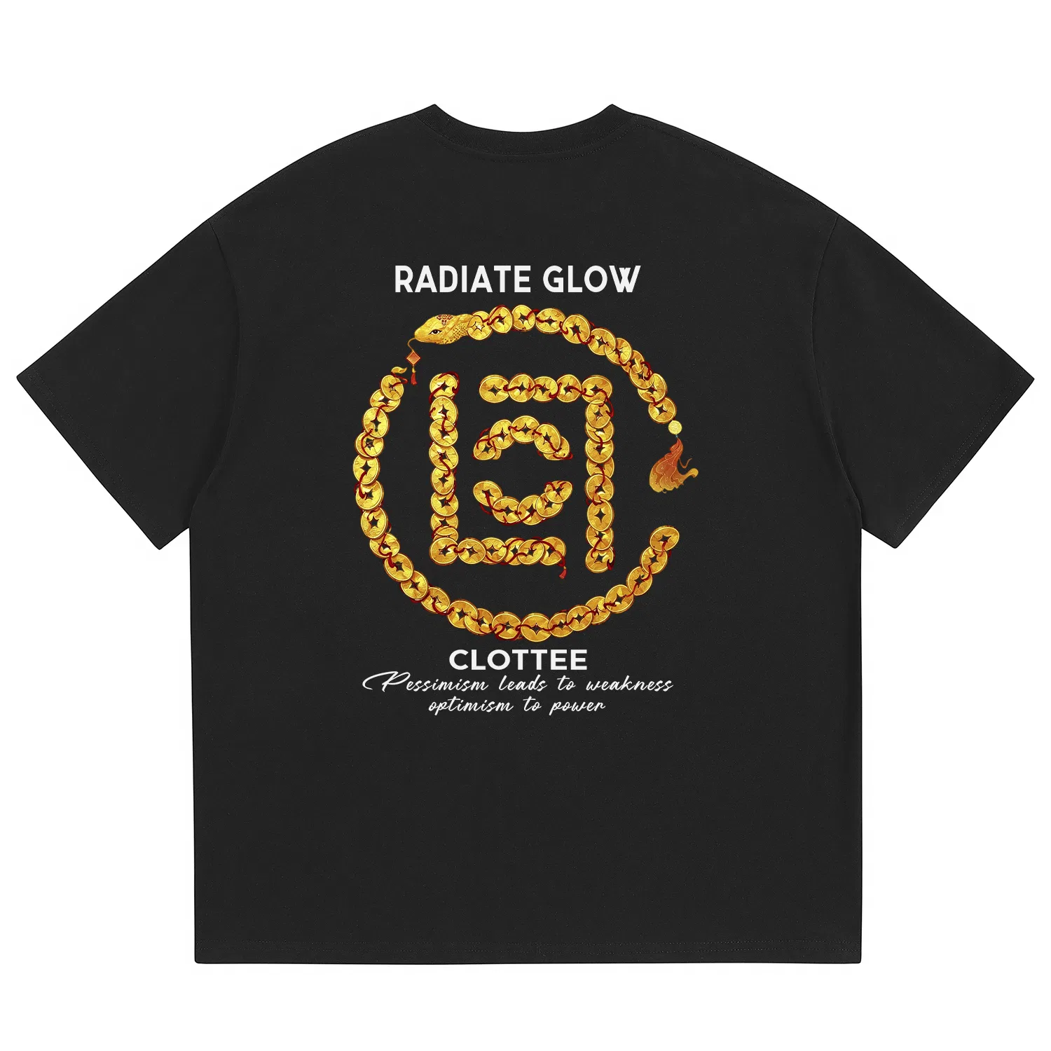 Детская футболка с круглым вырезом, средняя посадка, Unisex Crew Neck Moderate Straight Fit, CLOT, Black