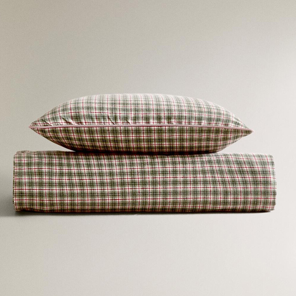 

Детский пододеяльник Zara Home Christmas Check Flannel, зеленый/мультиколор