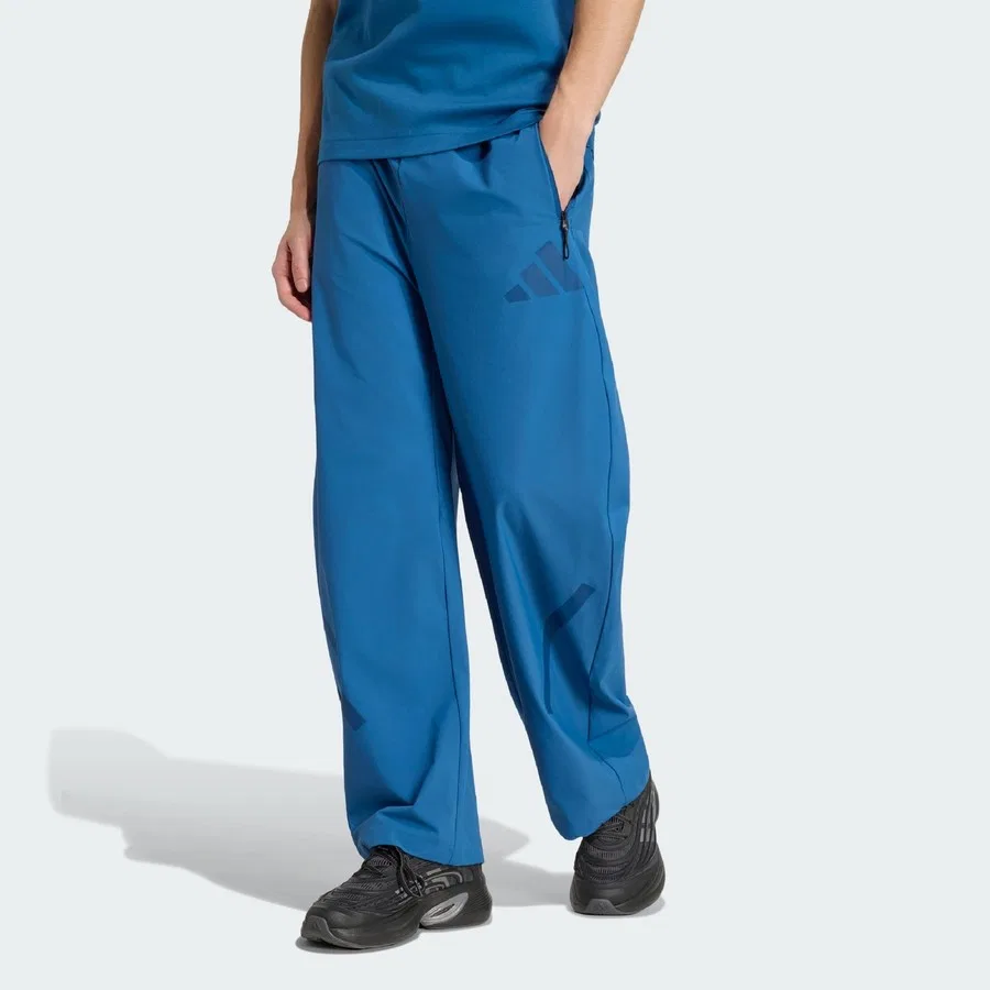 Спортивные штаны с завязками, модель Z.N.E. Woven Pant, adidas, Петроль
