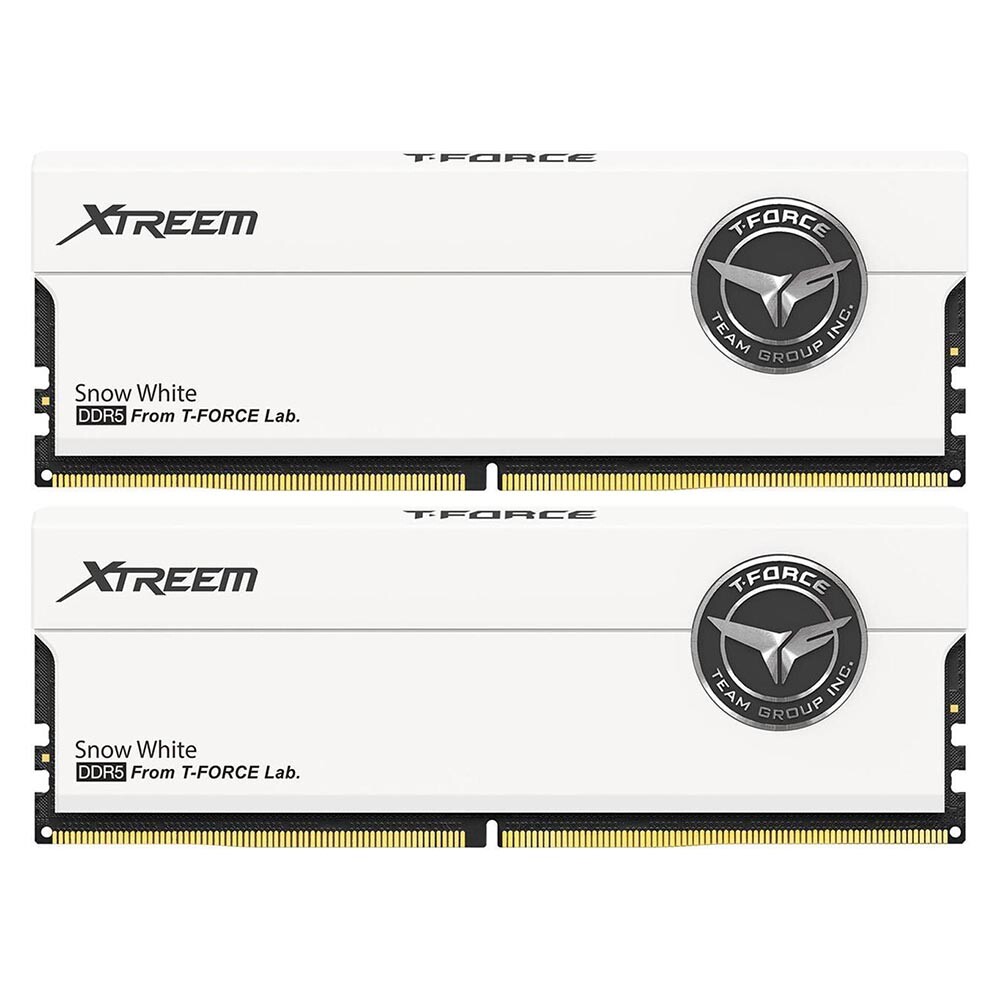 

Оперативная память Team Group T-Force Xtreem, 48 Гб (2 х 24Гб), DDR5, 7200 МГц, FFWD548G7200HC34ADC01, белый