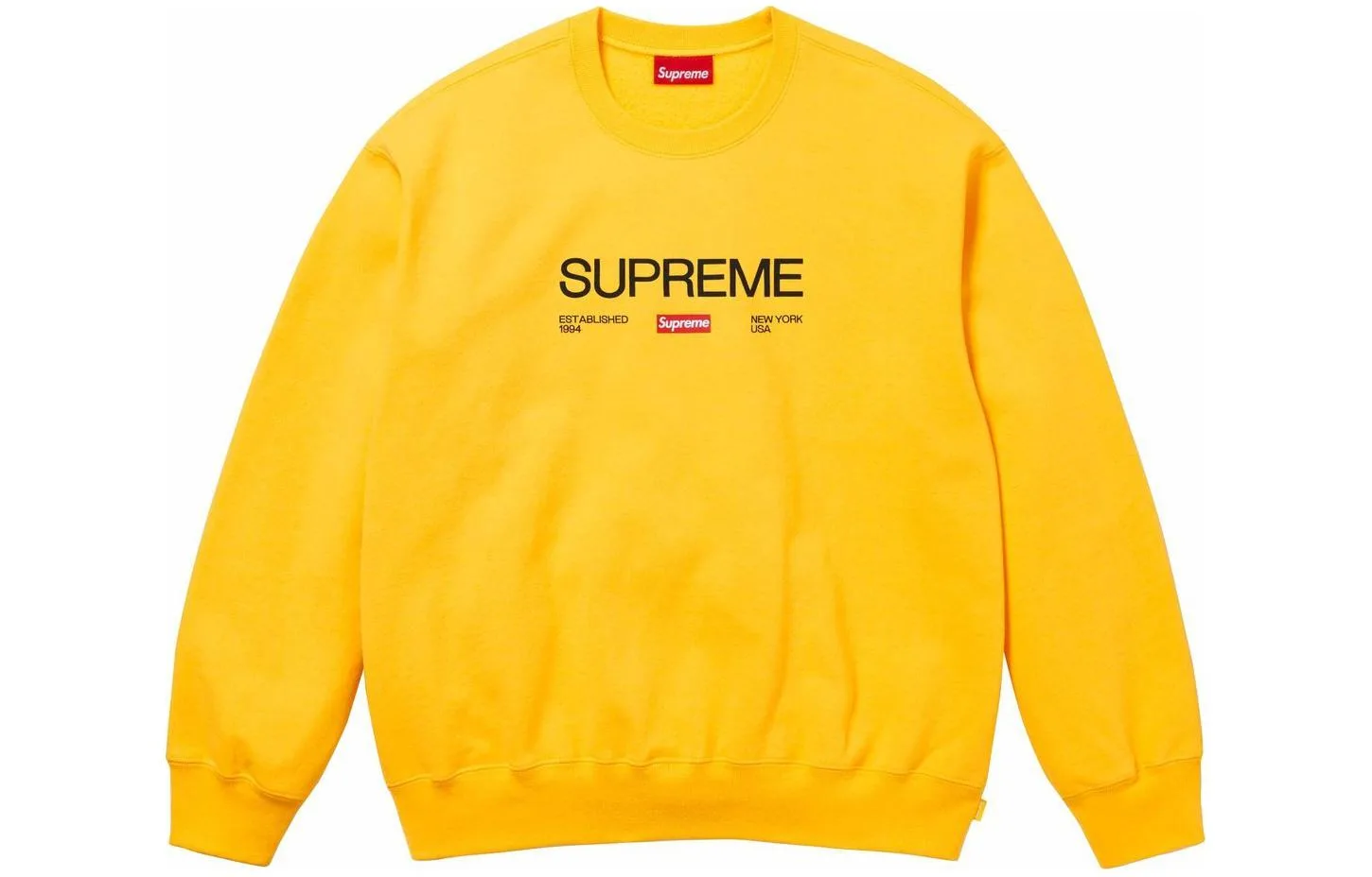 Толстовка с круглым вырезом Supreme, желтый/желтый
