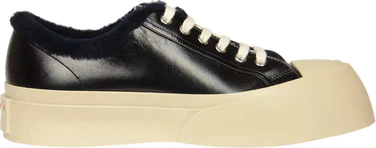 

Кроссовки Marni Pablo Lace-Up Sneaker Black Fur, черный