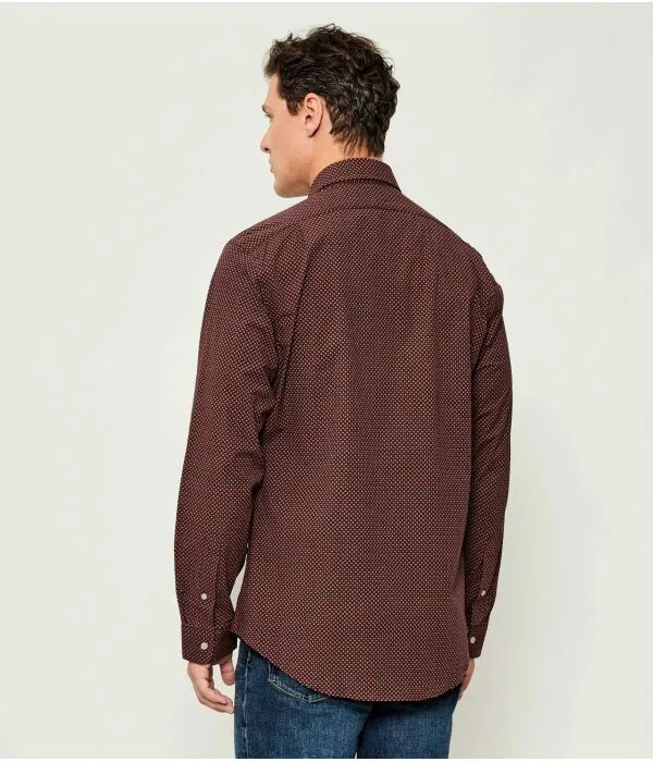 Мужская рубашка custom slim fit Polo Ralph Lauren, Bordeaux — фото 4