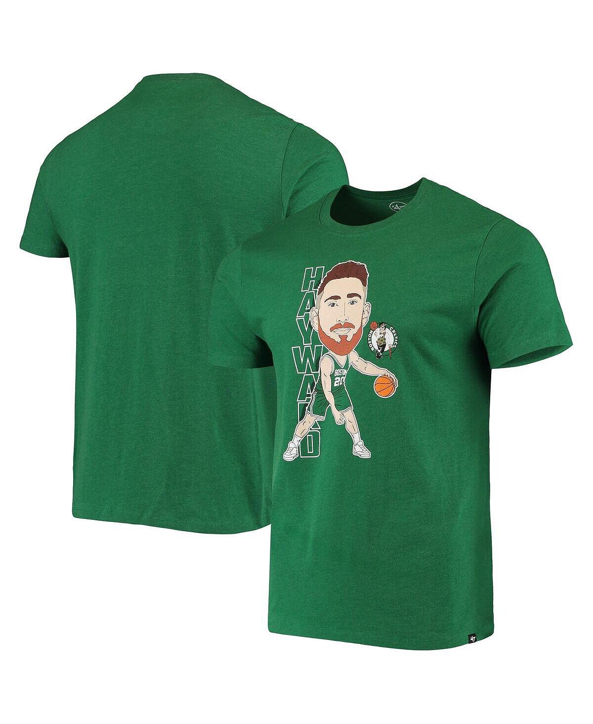 

Мужская футболка '47 gordon hayward heathered kelly green boston celtics bobblehead '47 Brand, зеленый