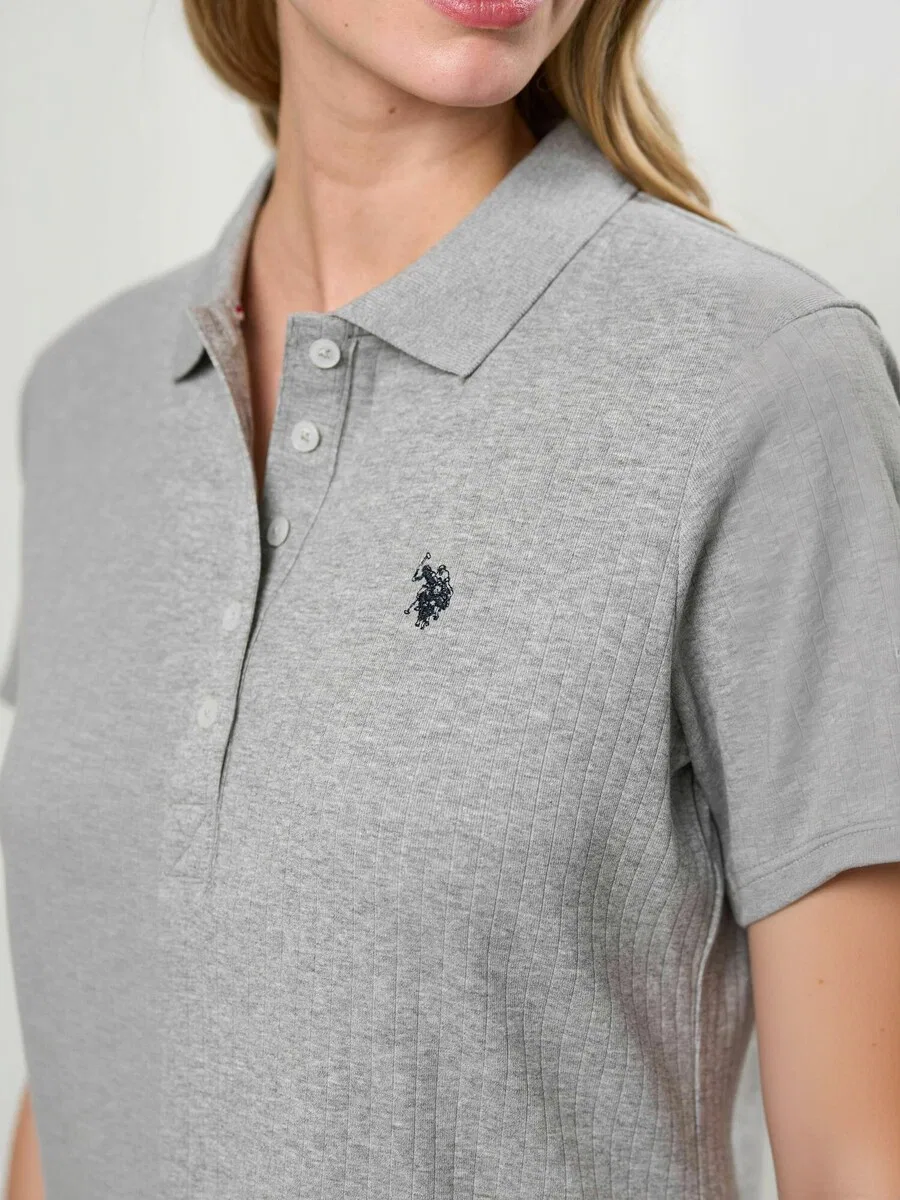 Топ U.S. POLO ASSN., серый — фото 2
