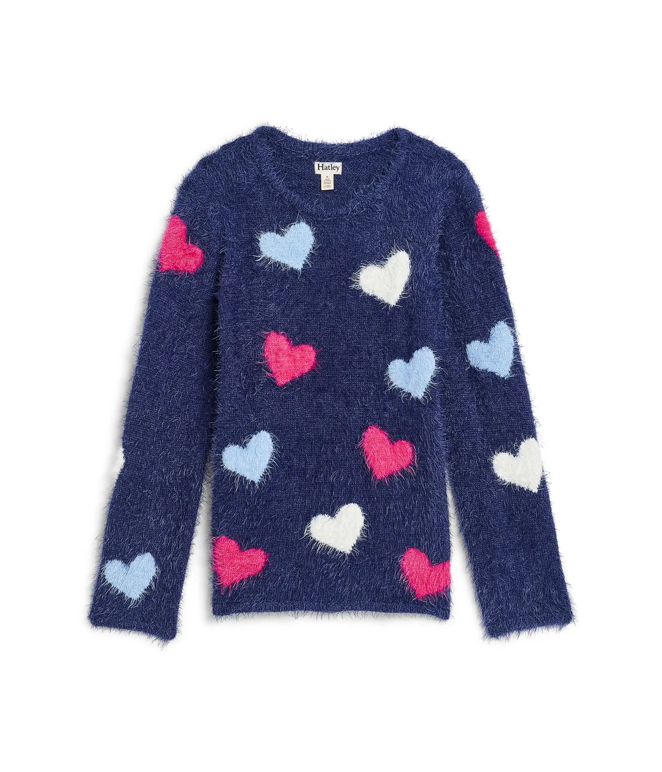 Свитер с огромными сердечками (для малышей/детей постарше) Hatley Kids, Blue