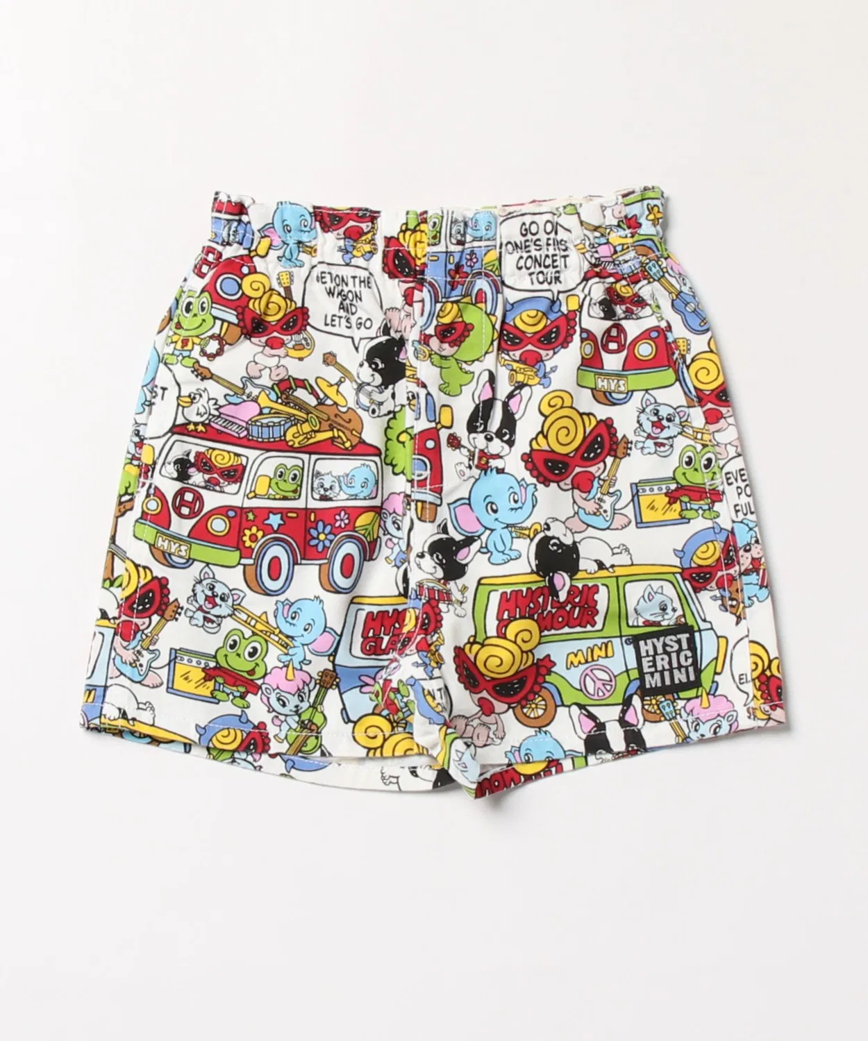 Детские шорты с принтом BAND WAGON HYSTERIC MINI, White