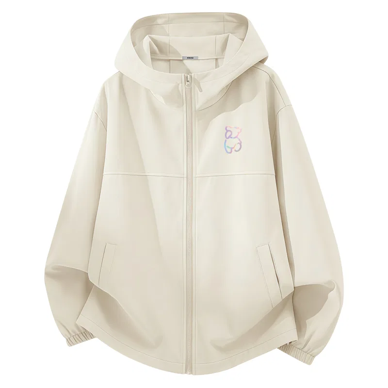 Детская куртка с капюшоном из софтшелла MINISO, Cream Beige